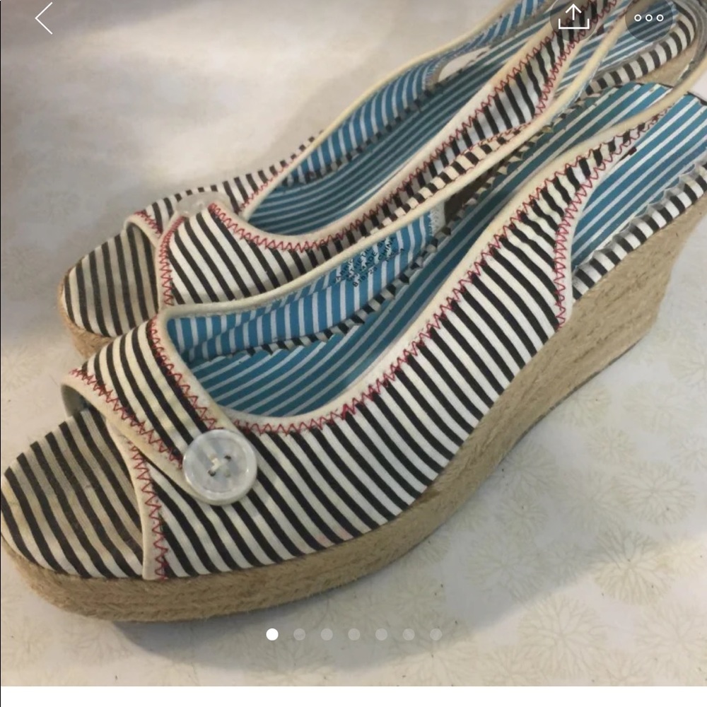 Nautical wedge sandals- Women’s size 10